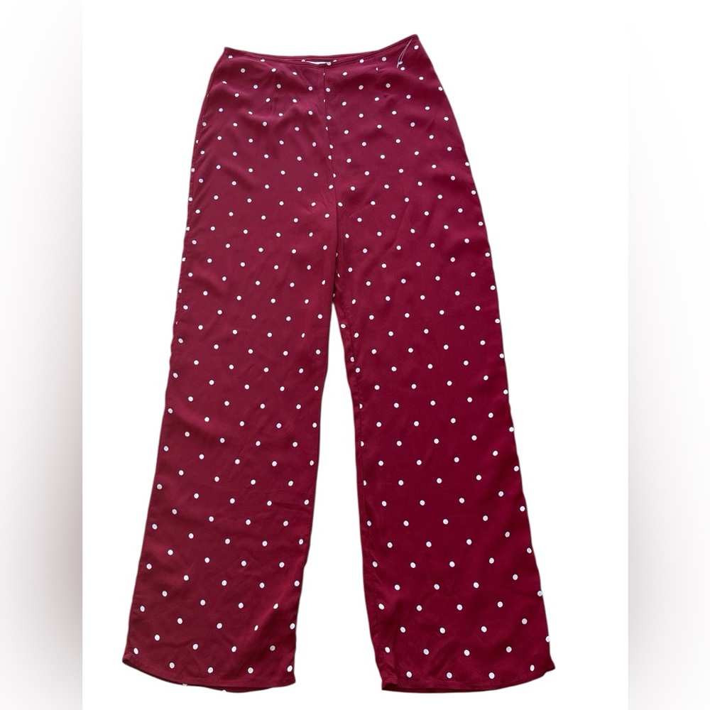 Flynn Skype Red and White Polka Dot Wide Leg Pants